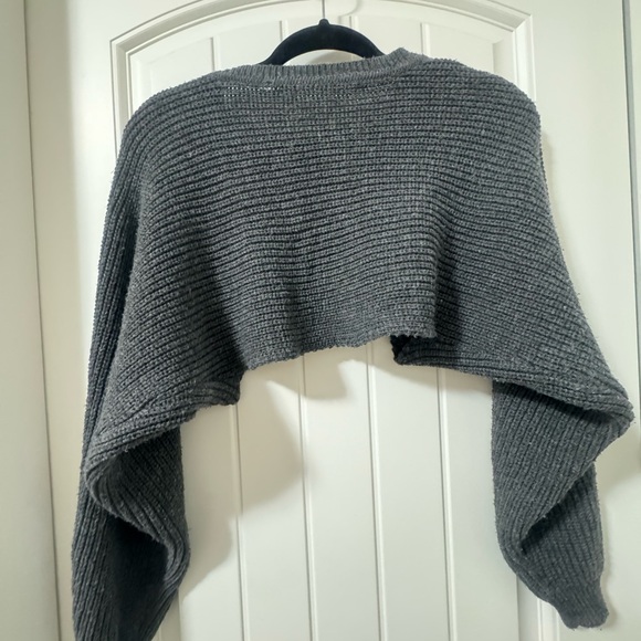 Grey Batwing Cardigan Sweater - Picture 2 of 2